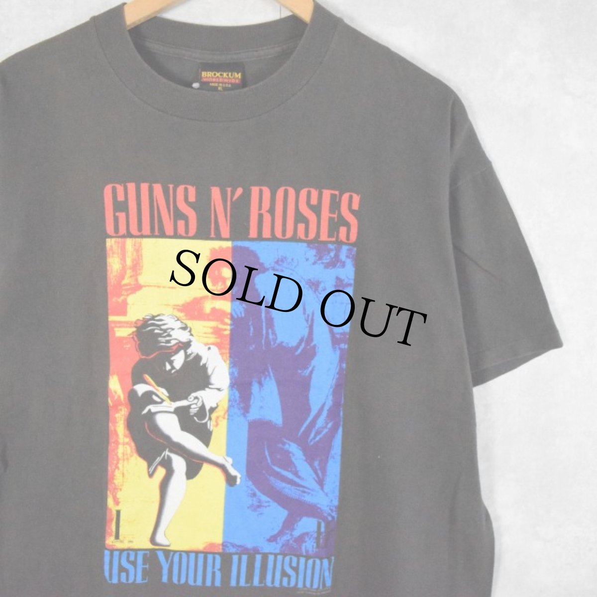 画像1: 90's GUNS N' ROSES USA製 "USE YOUR ILLUSION" ロックバンド プリントTシャツ XL (1)