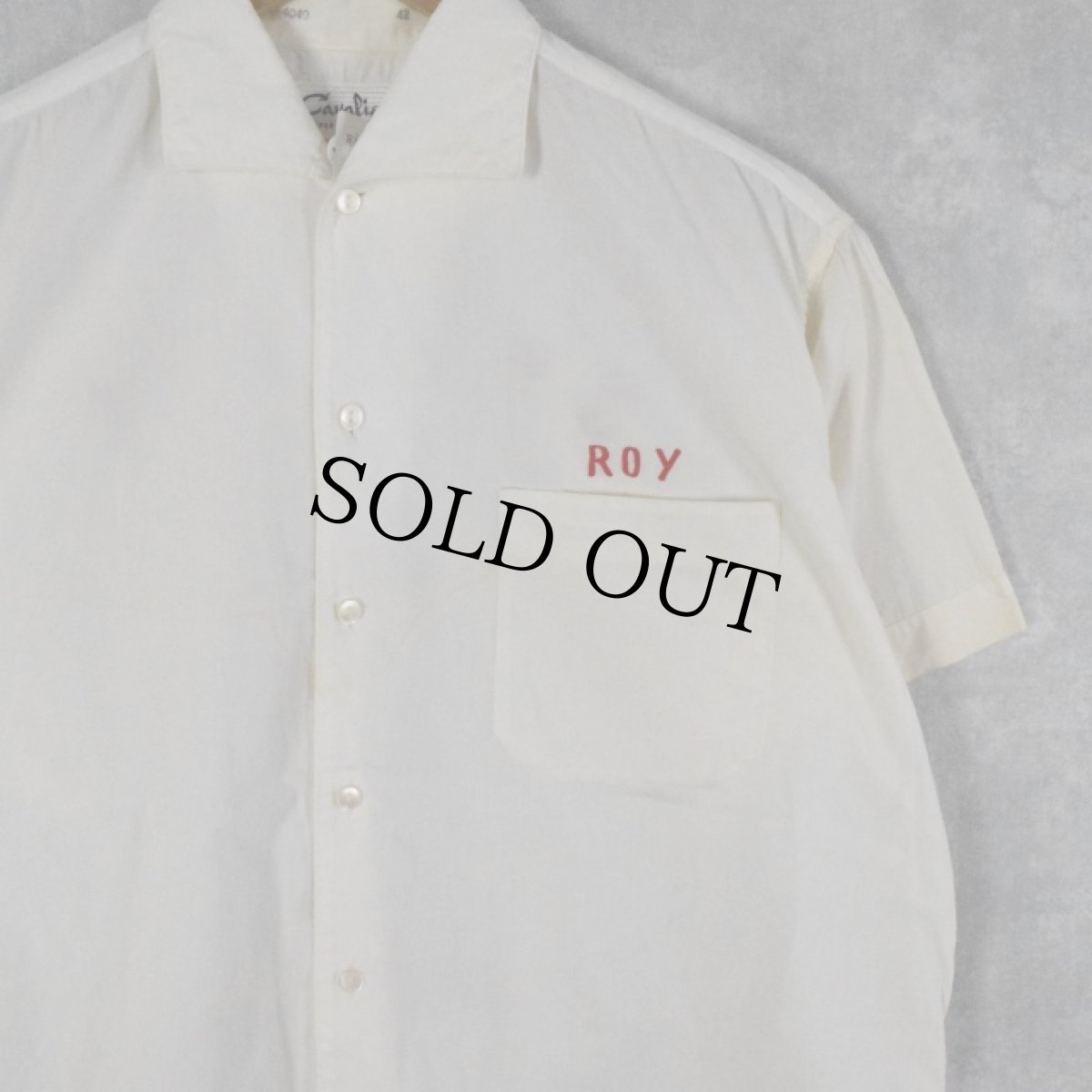 画像2: 60's Cavalier "SEVENTH ARMY" 刺繍ボーリングシャツ (2)