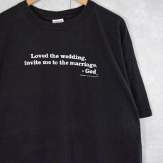 画像1: 【お客様支払い処理中】2000's USA製 "God Speaks" メッセージプリント ジーザスTシャツ BLACK 2XL (1)