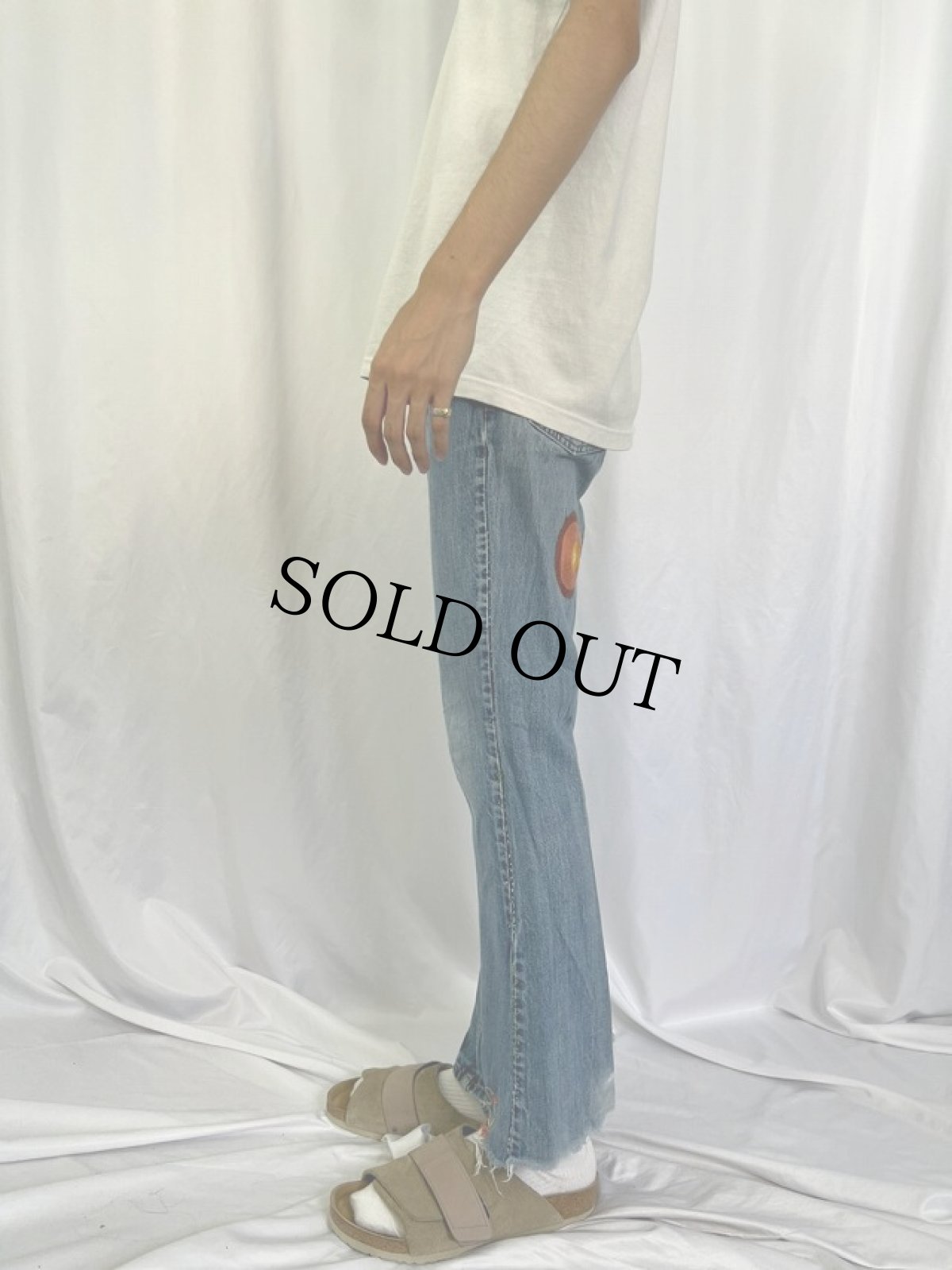 画像3: 80's Levi's 646 USA製 刺繍入り ベルボトムデニムパンツ W29 (3)