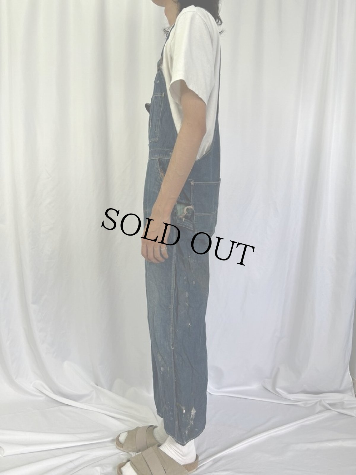 画像3: 40's OX HIDE by J.C.PENNEY デニムオーバーオール (3)