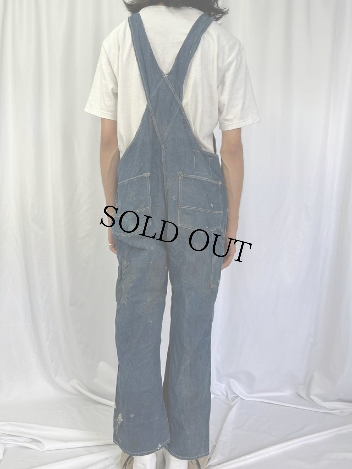 画像4: 40's OX HIDE by J.C.PENNEY デニムオーバーオール (4)