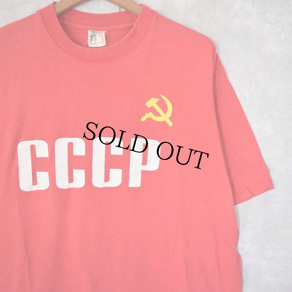 画像1: 90's CCCP ソ連国旗プリントTシャツ XL (1)