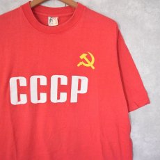 画像1: 90's CCCP ソ連国旗プリントTシャツ XL (1)