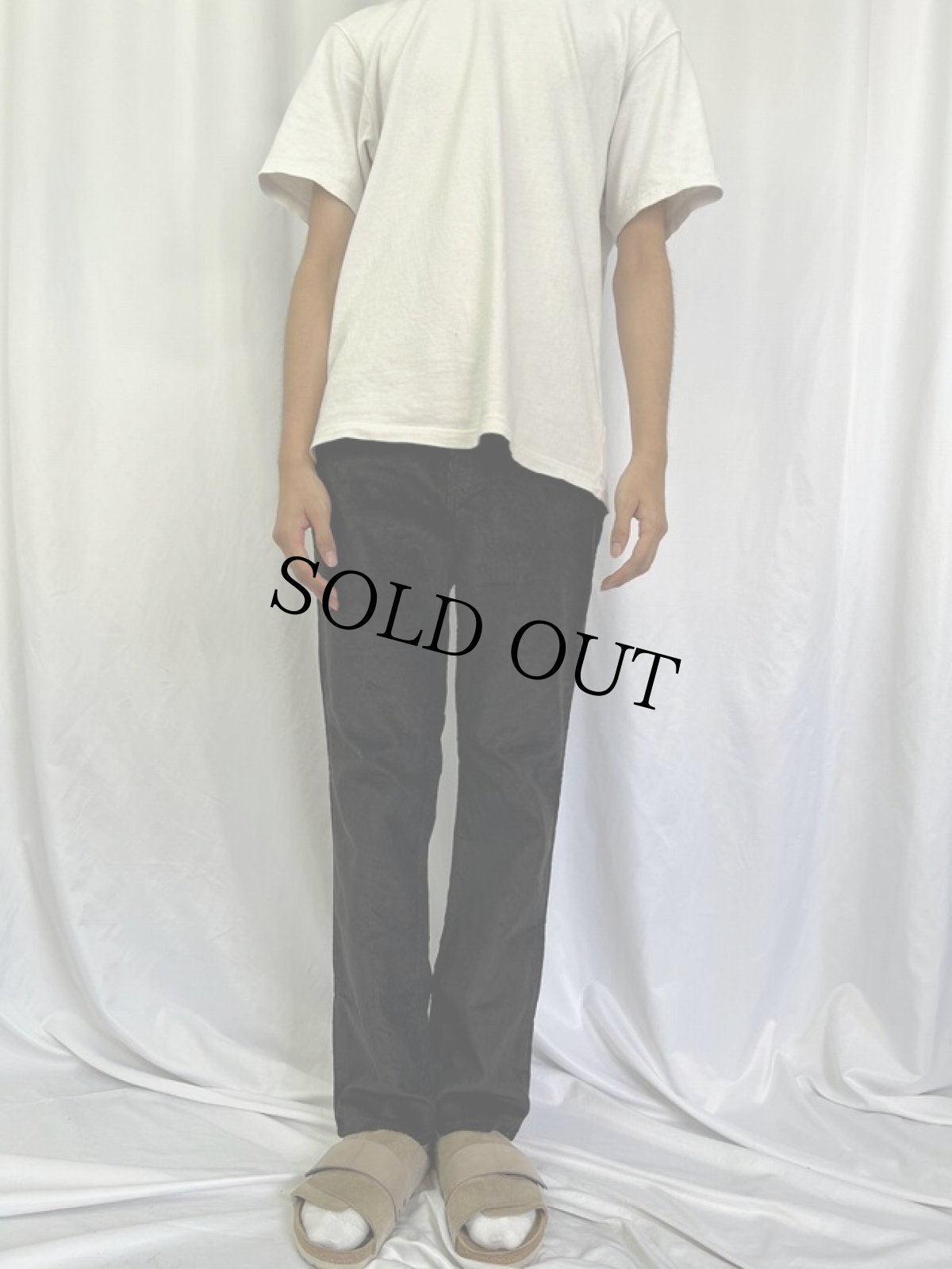 画像2: 80's Levi's 519 USA製 コーデュロイパンツ DEADSTOCK BLACK W31 (2)