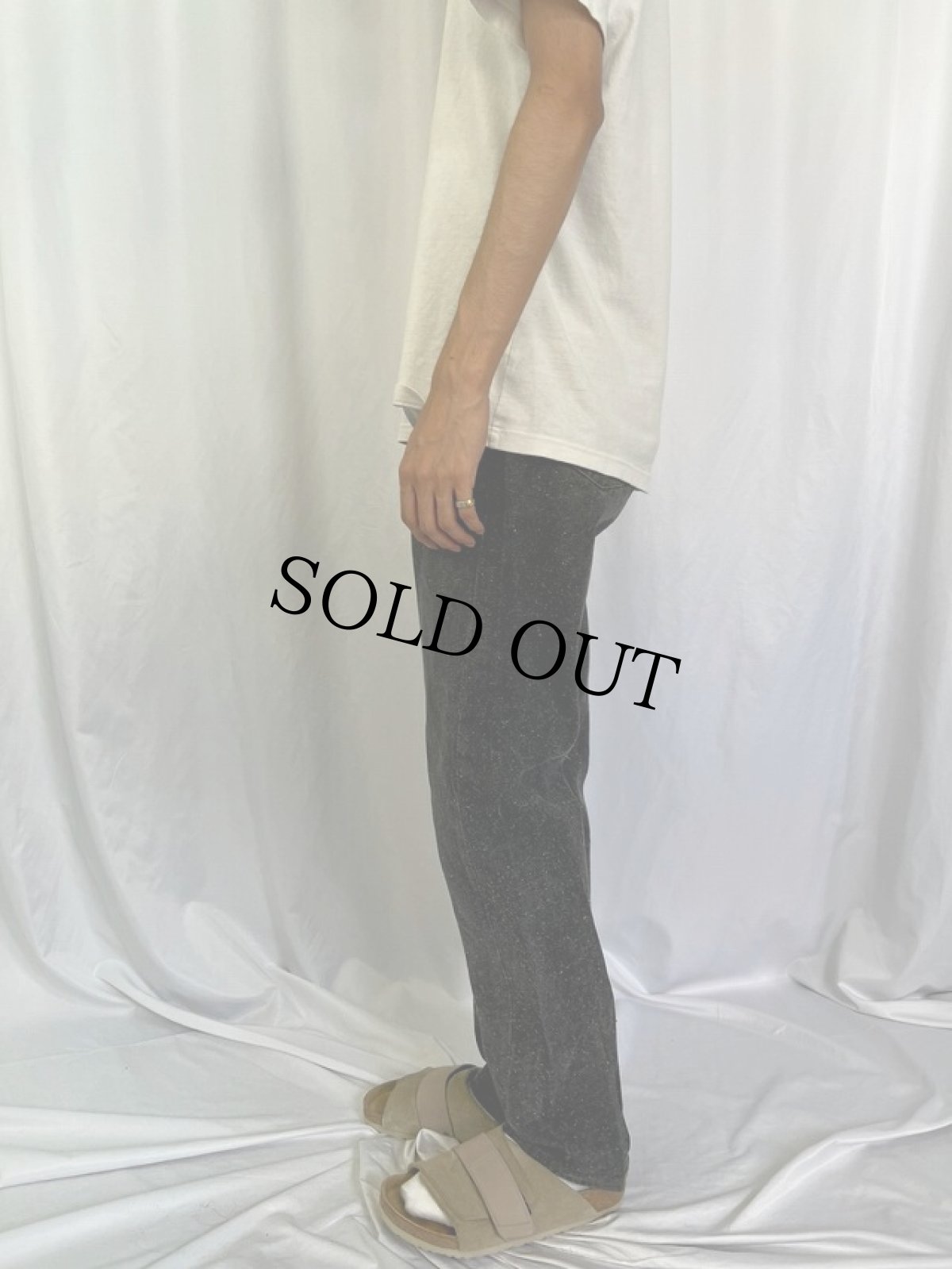 画像3: 90's Levi's 501 USA製 "Galactic wash" ブラックデニムパンツ W29 (3)