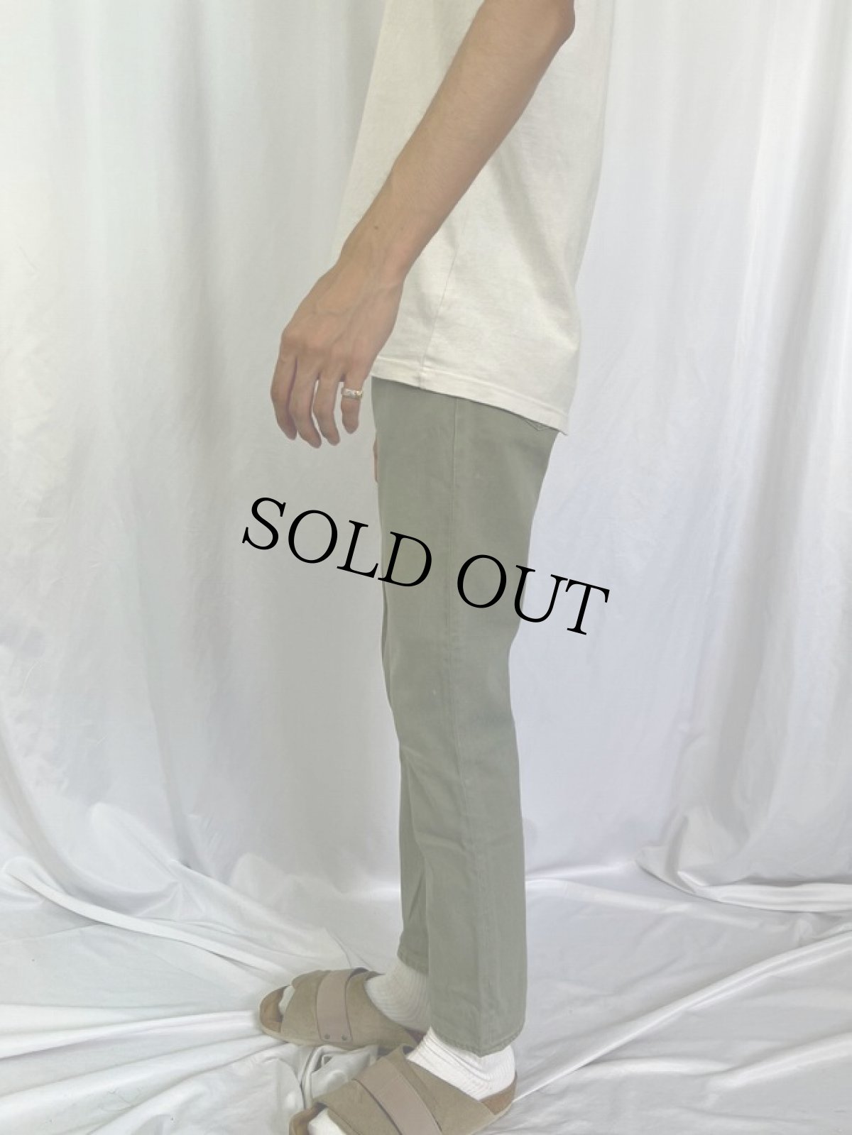 画像4: 60's LEVI'S BIGE 921K USA製 コットンピケパンツ W29 (4)