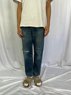 画像2: 40〜50's LEVI'S 503BXX 革パッチ 片面タブ デニムパンツ W28 (2)