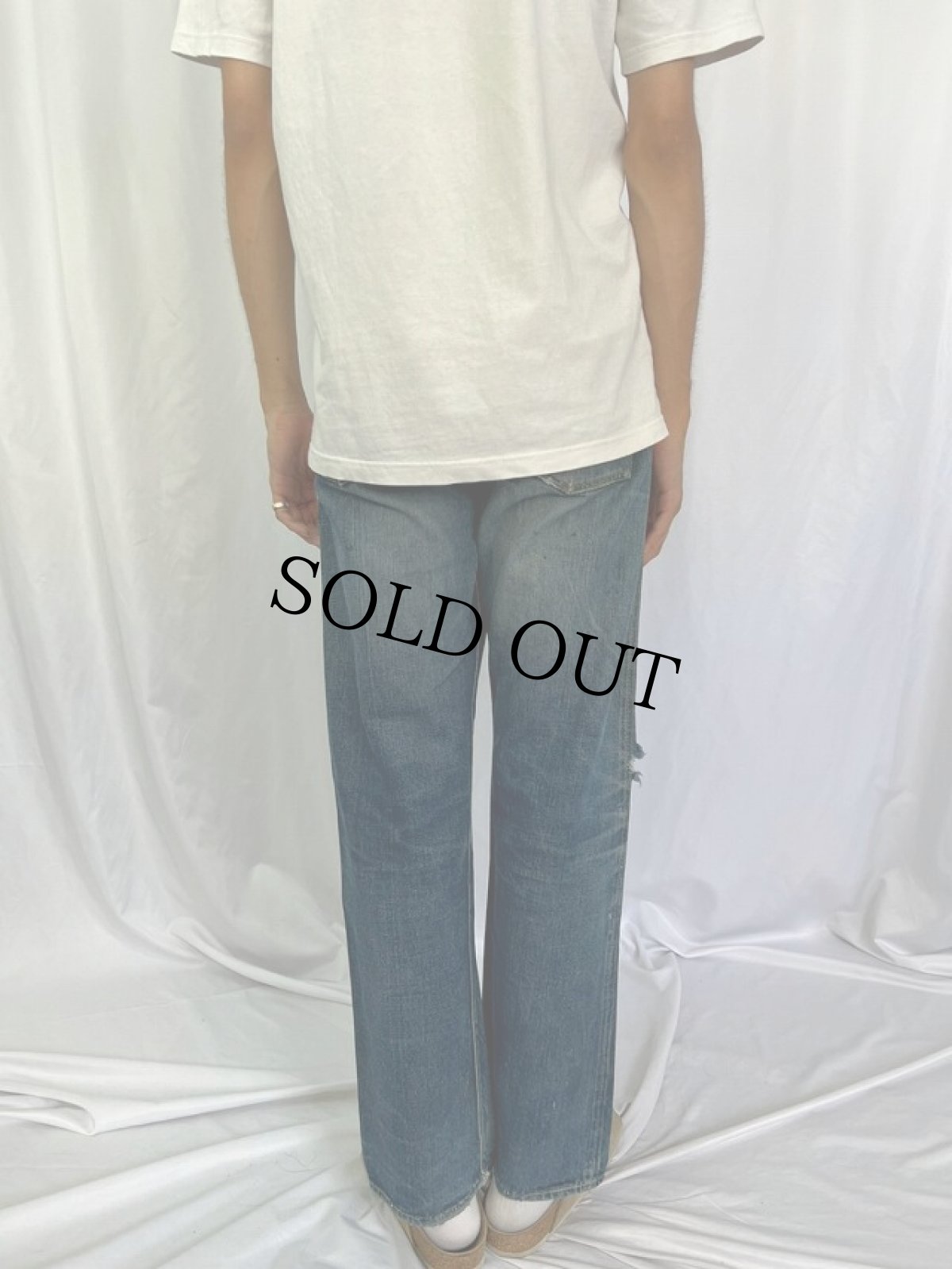 画像4: 40〜50's LEVI'S 503BXX 革パッチ 片面タブ デニムパンツ W28 (4)