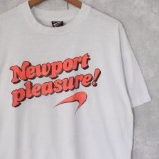 画像1: 80's USA製 "Newport pleasure!" ロゴプリントTシャツ XL (1)