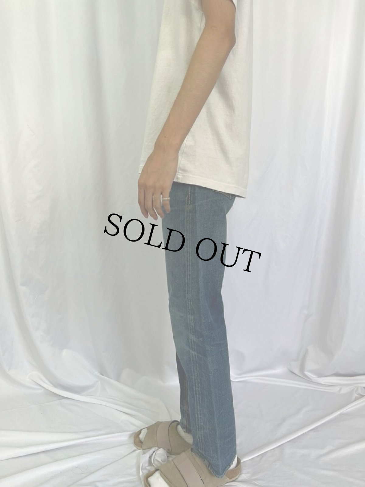 画像3: 40〜50's LEVI'S 503BXX 革パッチ 片面タブ デニムパンツ W28 (3)