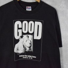 画像1: 90's "GOOD" 反ナチス メッセージプリントTシャツ XL (1)