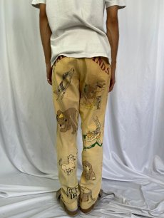 画像5: 60's Hand Painted メモリアルコーデュロイパンツ W30 (5)