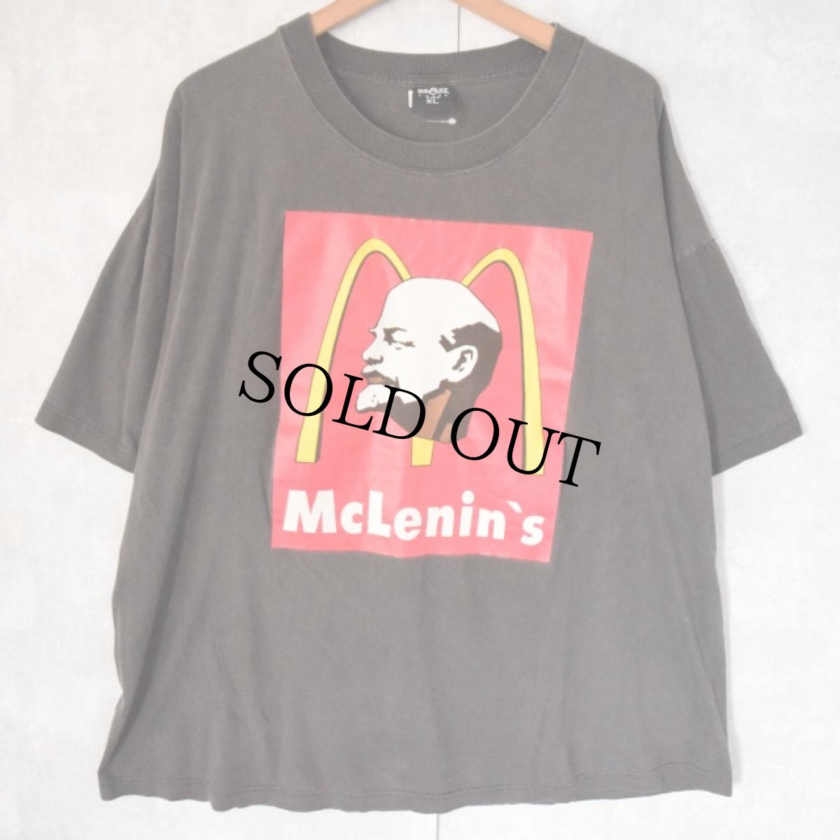 画像1: "McLenin's" パロディプリントTシャツ XL (1)