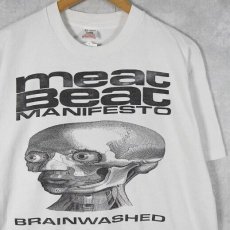 画像1: 90's Meat Beat Manifesto USA製 "BRAINWASHED" テクノロックバンド プリントTシャツ XL (1)