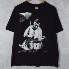 画像1: 90's Herman Leonard USA製 "BUDDY RICH" ジャズ・ミュージシャン フォトプリントTシャツ XL (1)