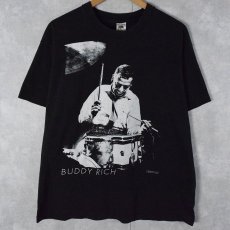 画像1: 90's Herman Leonard USA製 "BUDDY RICH" ジャズ・ミュージシャン フォトプリントTシャツ XL (1)