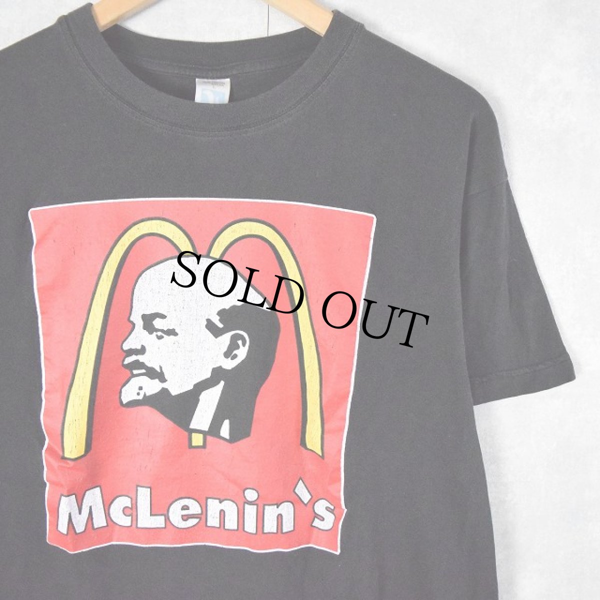 画像1: "McLenin's" パロディプリントTシャツ L (1)