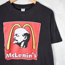 画像1: "McLenin's" パロディプリントTシャツ L (1)