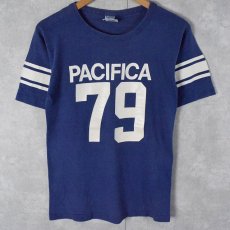 画像1: 70's Champion USA製 バータグ "PACIFICA 79" プリントTシャツ M (1)