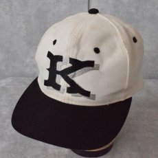 画像1: 80's "K" スナップバック ロゴ刺繍 ベースボールキャップ (1)
