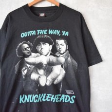 画像1: 80's The Three Stooges "OUTTA THE WAY, YA KNUCKLEHEADS" コメディアンプリントTシャツ XL (1)