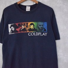 画像1: COLDPLAY "TWISTED LOGIC TOUR" ロックバンドツアーTシャツ L (1)