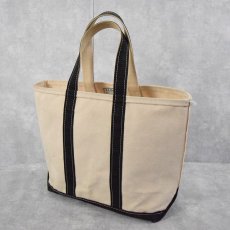 画像1: 90's L.L.Bean "BOAT AND TOTE" キャンバストートバッグ BLACK (1)