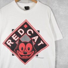 画像1: 90's FELIX USA製 "RED CAT" キャラクタープリントTシャツ L (1)