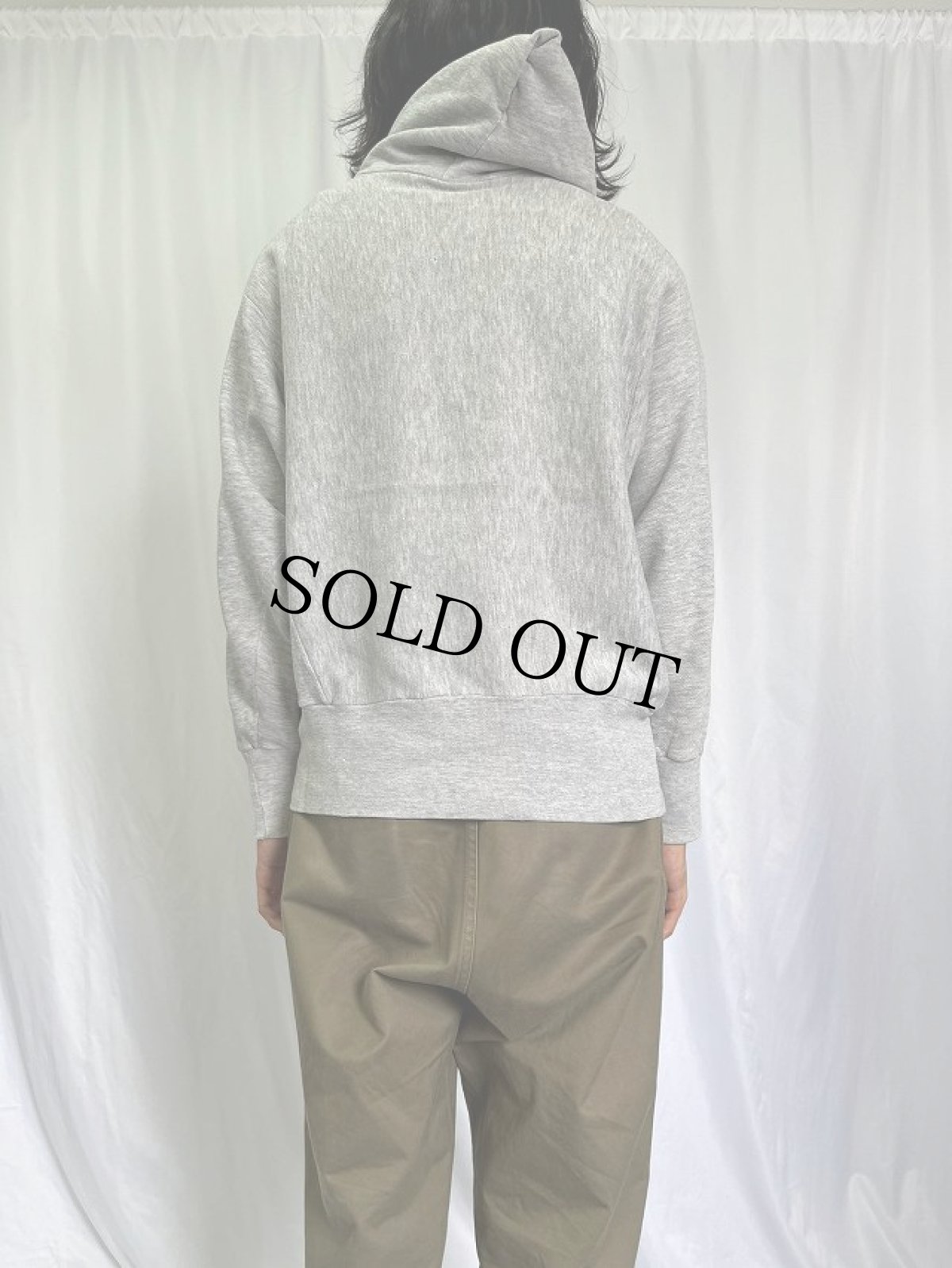 画像4: 70〜80's Champion REVERSE WEAVE USA製 バータグ スウェットフーディー 無地 XL (4)