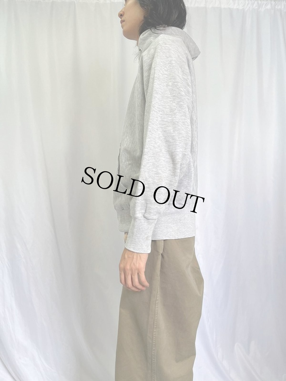 画像3: 70〜80's Champion REVERSE WEAVE USA製 バータグ スウェットフーディー 無地 XL (3)