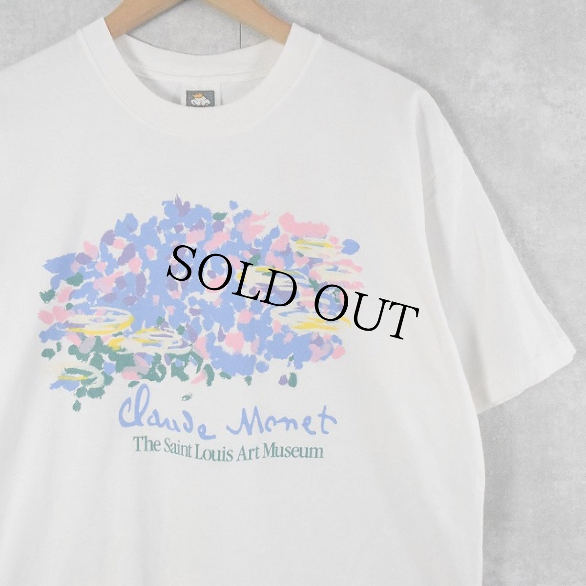 画像1: 90's Claude Monet "The Saint Louis Art Museum" アートプリントTシャツ L (1)