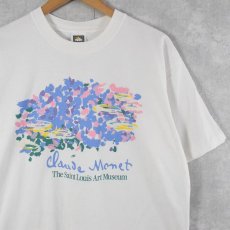 画像1: 90's Claude Monet "The Saint Louis Art Museum" アートプリントTシャツ L (1)