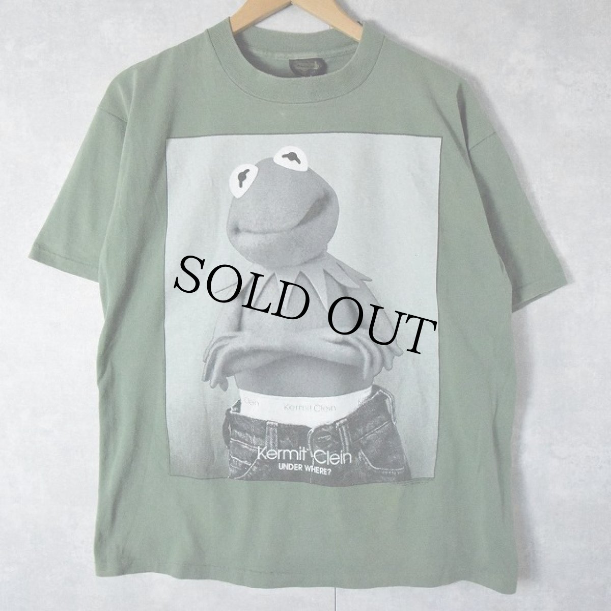 画像1: 90's Kermit USA製 "Kermit Clein" パロディTシャツ L (1)