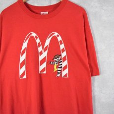 画像1: 90's McDonald ファストフードチェーン店 プリントTシャツ XXL (1)