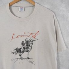 画像1: 80's SALVADOR DALI USA製 アートイラストTシャツ XL (1)