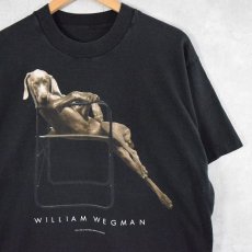 画像1: 90's WILLIAM WEGMAN アートプリントTシャツ  (1)