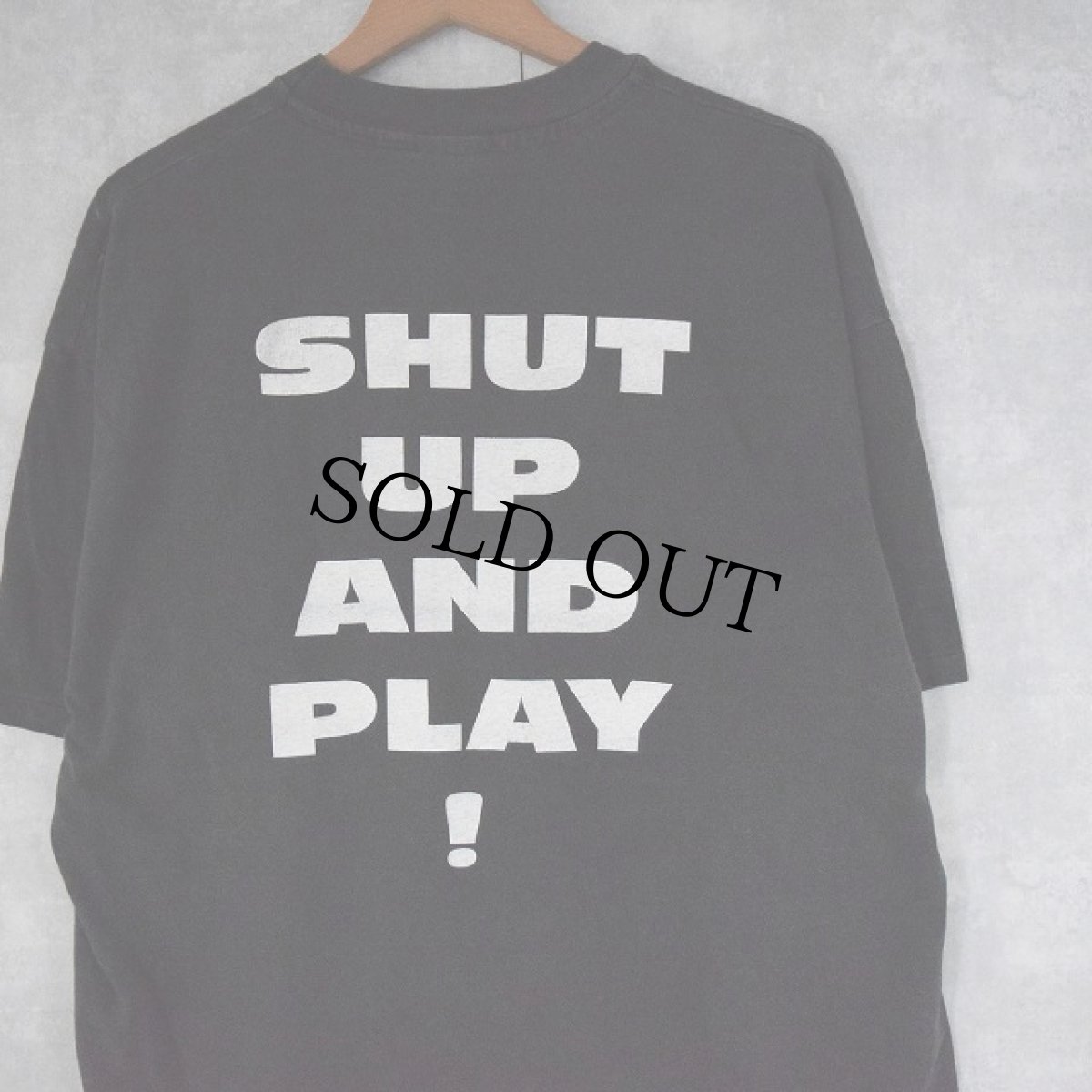 画像1: 90's Wagstaff Music "SHUT UP AND PLAY !" プリントTシャツ  (1)