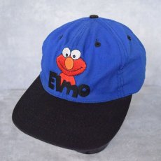 画像1: 90's Elmo USA製 スナップバック 2トーンカラー キャラクター刺繍キャップ (1)