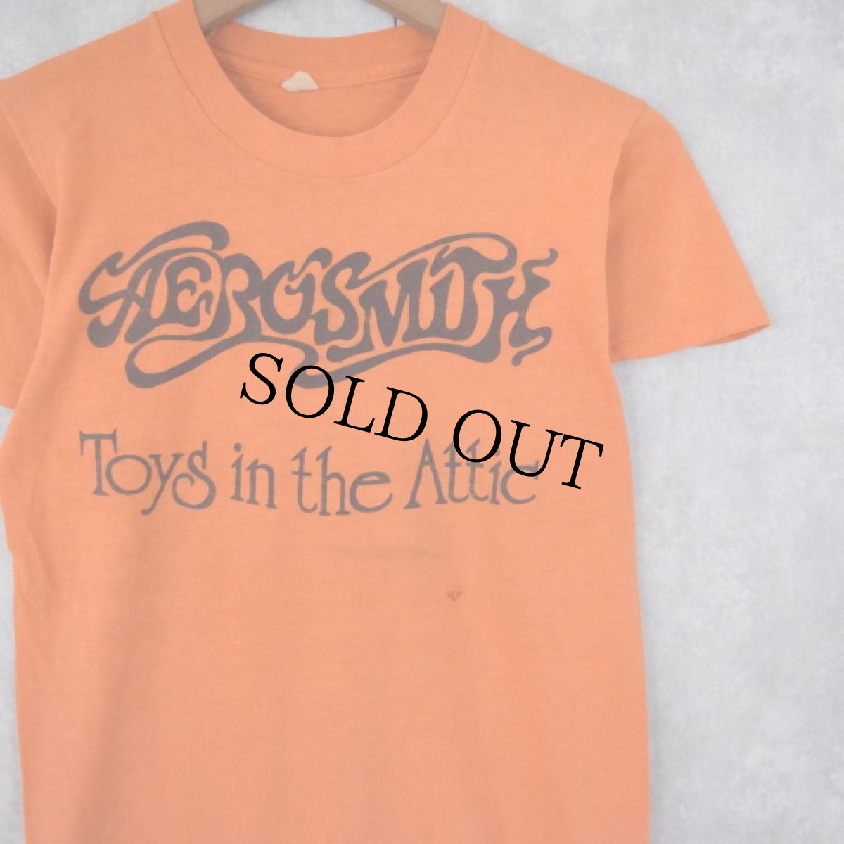 画像1: 70's AEROSMITH USA製 "Toys in the Attic" ロックバンドプリントTシャツ S (1)