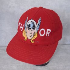 画像1: 90's MARVEL Thor USA製 スナップバック キャラクター刺繍キャップ (1)