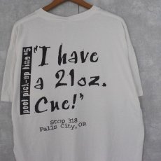 画像1: 90's "I have 21 oz. Cue!" エイトボールプリントポケットTシャツ XL (1)
