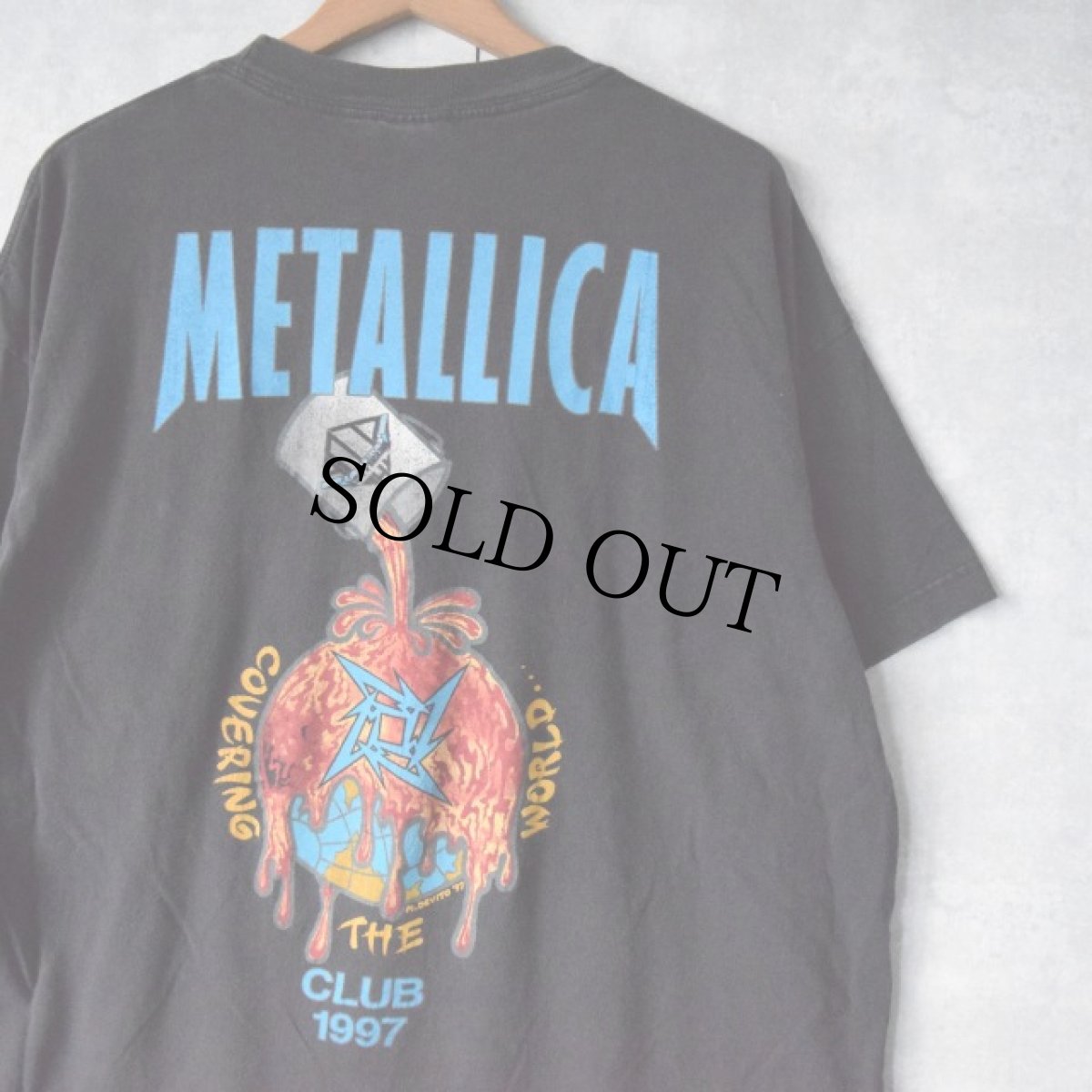 画像1: 90's METALLICA "COVERING THE WORLD" ロックバンドツアーTシャツ XL (1)
