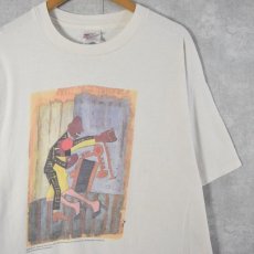 画像1: 90's William H.Johnson "Jitterbugs II" アートプリントTシャツ XL (1)