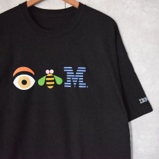 画像1: IBM イラストプリント コンピューター企業Tシャツ (1)