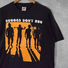 画像1: 90's A Clockwork Orange "DROOGS DON'T RUN" 映画プリントTシャツ L (1)