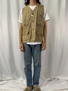 画像2: 50's L.L.Bean 筆記体タグ コットンサテン ハンティングベスト (2)