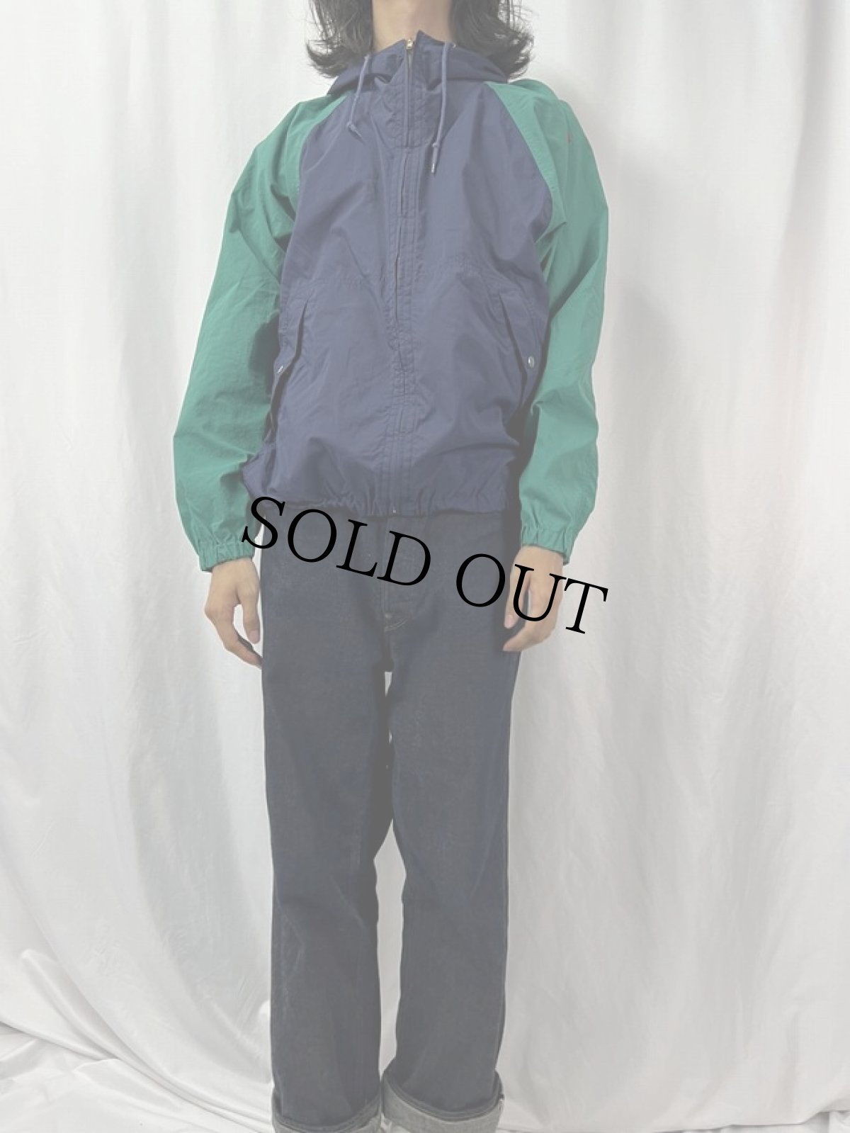 画像2: 90's POLO SPORT Ralph Lauren ナイロンジップパーカー M (2)