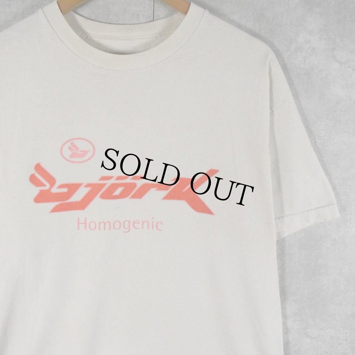 画像1: 90's bjork "Homogenic" ミュージシャンプリントTシャツ (1)