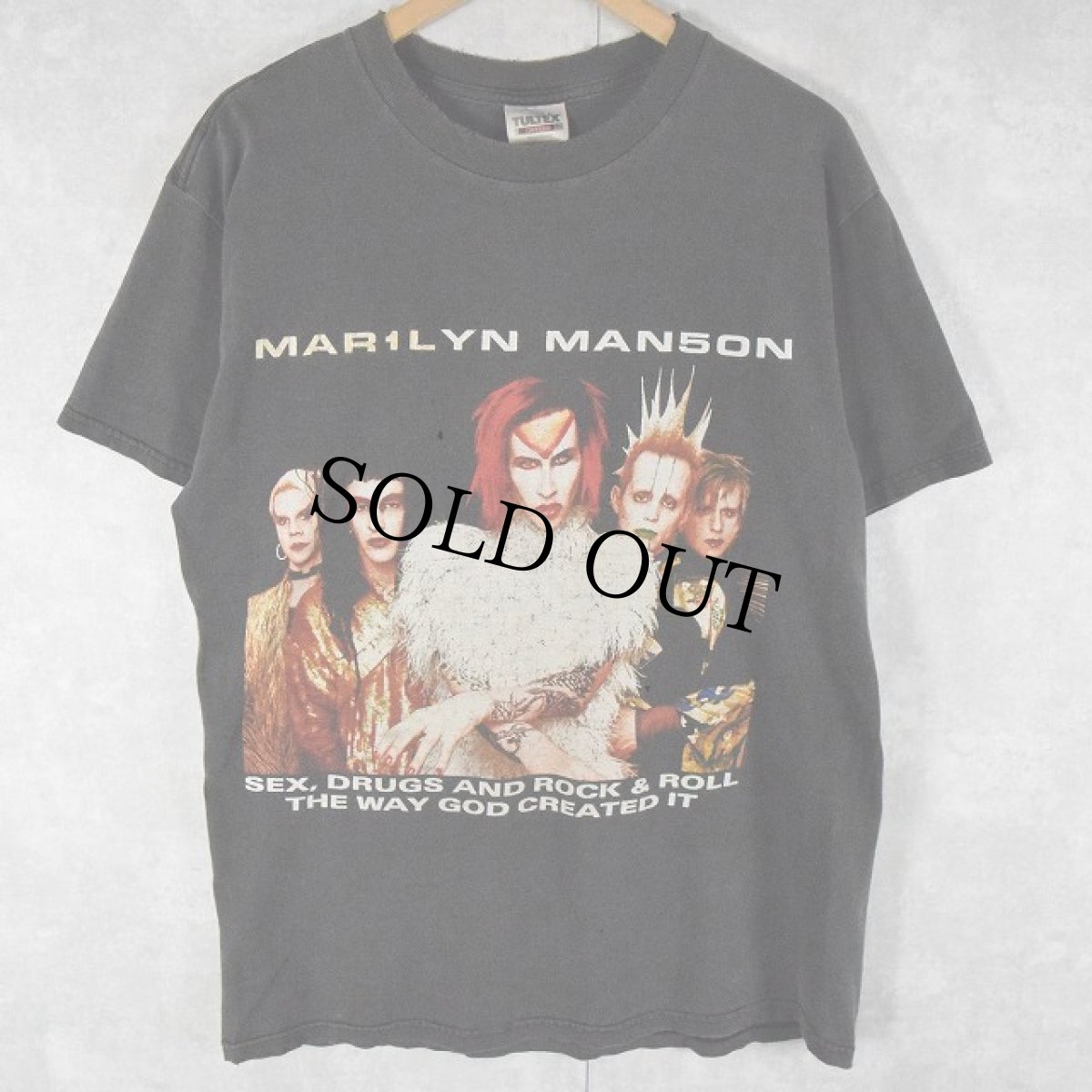 画像1: 90's MARILYN MANSON "ROCK IS DEAD TOUR 1999" ロックバンドプリントTシャツ BLACK L (1)